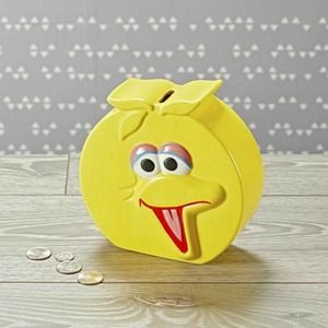 Big Bird Piggy Bank Yellow Crate & Barrel The Land